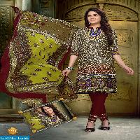 kundan karachi cotton printed dress material